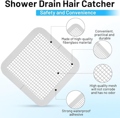 25 Packs Disposable Shower Hair Catcher Stickers