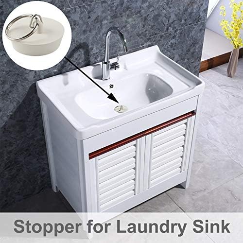 Hibbent 6-Piece Drain Stopper Set White 1