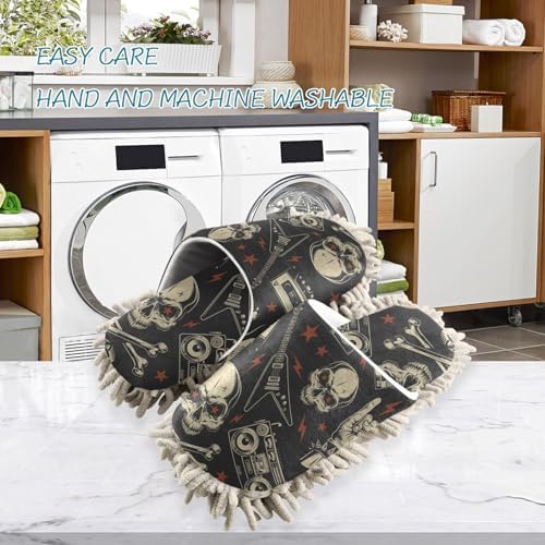Sinestour Skull Mop Slippers for Floor Cleaning