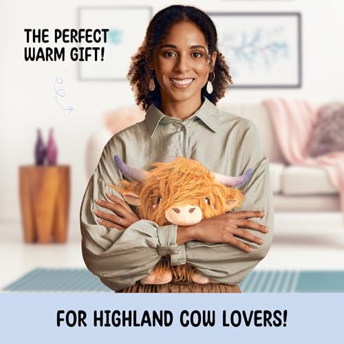 Happy Fuel Highland Cow Microwavable Heating Pad 15lbs
