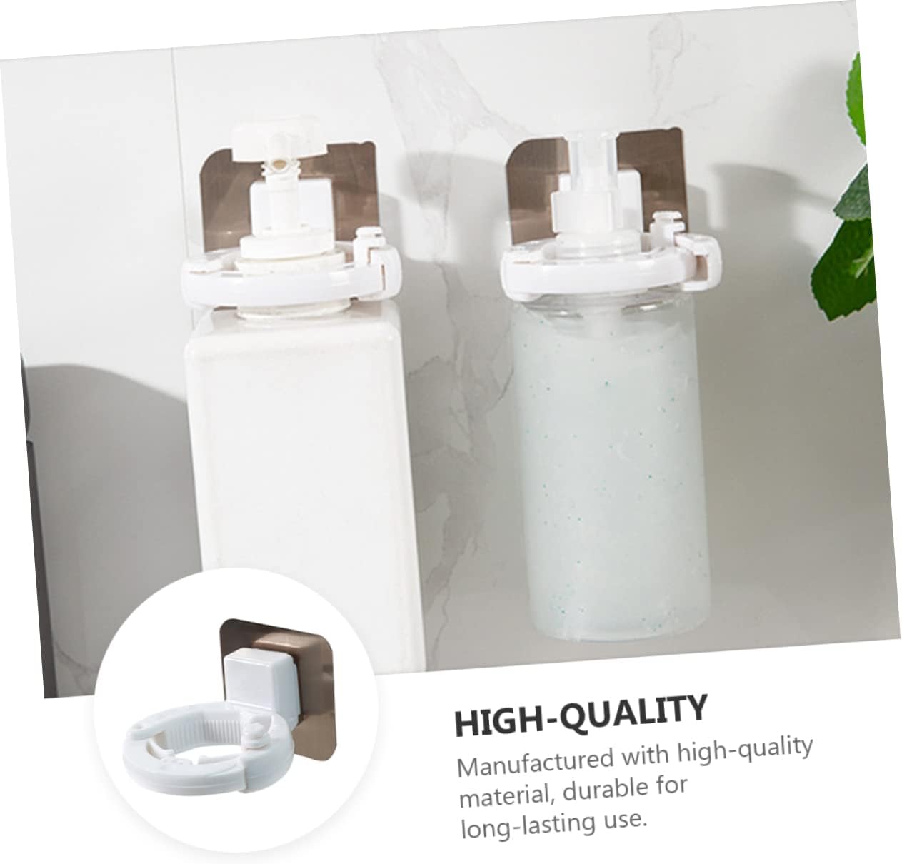KONTONTY 3pcs Shower Gel Bottle Rack Anti-Falling Wall No Punching