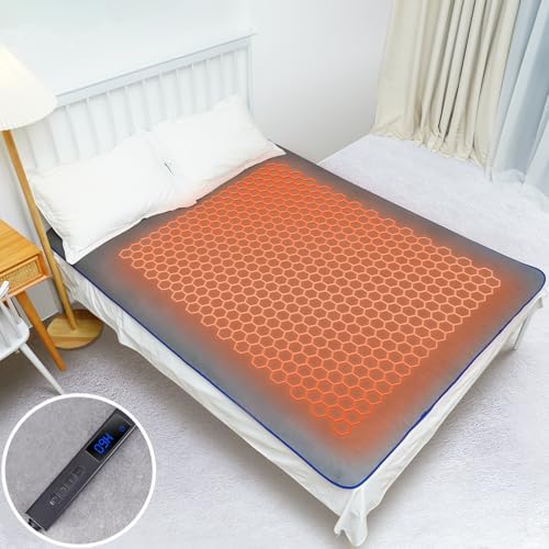 Graphene Heated Mattress Pad Queen Size 3s Rapid Heat
