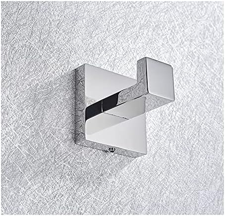 Chrome Towel Rail Holder with Hooks for Bathroom and Kitchen