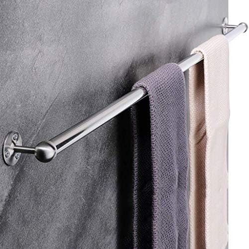 BOCbco Silver Round Towel Bar 30Cm Wall Mounted