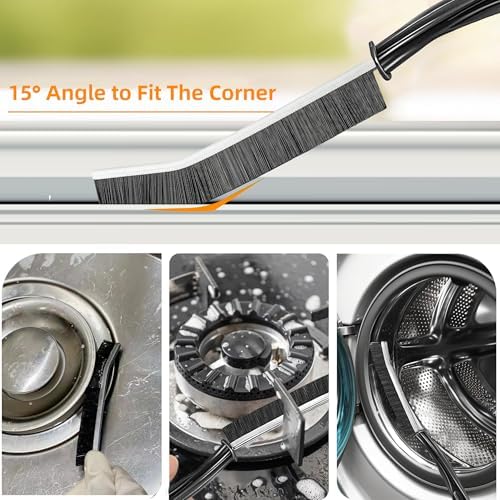 3Pcs Hard Bristled Crevice Cleaning Brush for Kitchen Bathroom Car