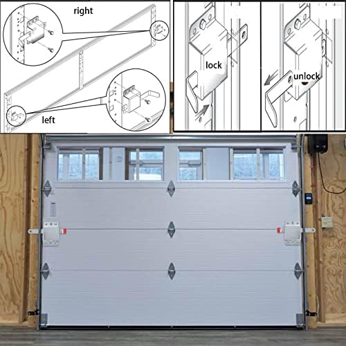 Wedelweib Garage Door Side Lock Inside Deadlock - Silver with PVC Cover