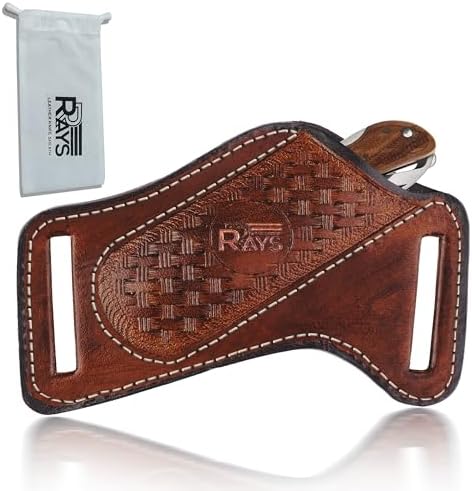 RRAYS Leather Knife Sheath for Belt Pocket