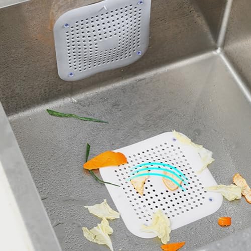 Surakey 2 Pieces Shower Drain Hair Catcher with Suction Cups