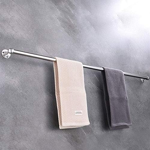 BOCbco Silver Round Towel Bar 30Cm Wall Mounted