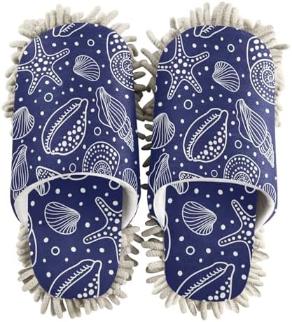 Kigai Microfiber Slippers Ocean Pattern Blue