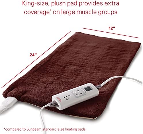 Sunbeam XL Heating Pad with 6 Settings and Auto Shut Off