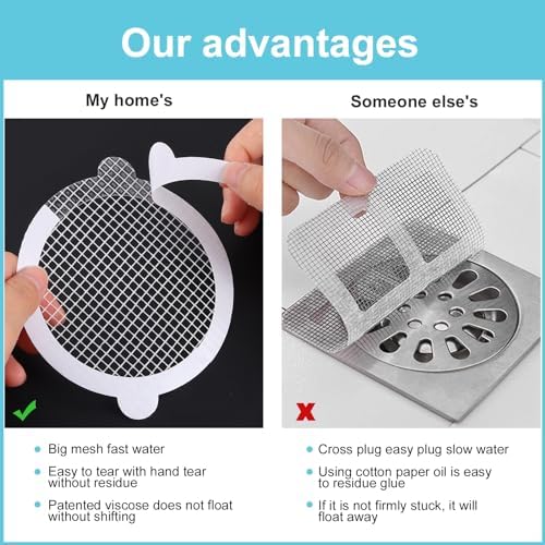 30PCS Disposable Hair Catcher for Bathrooms and Sinks