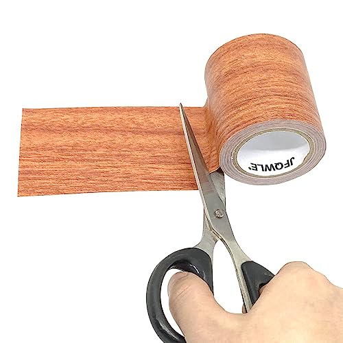 JFQWLE 22 x 15 Wood Textured Adhesive Tape 2 Rolls Chocolate Oak
