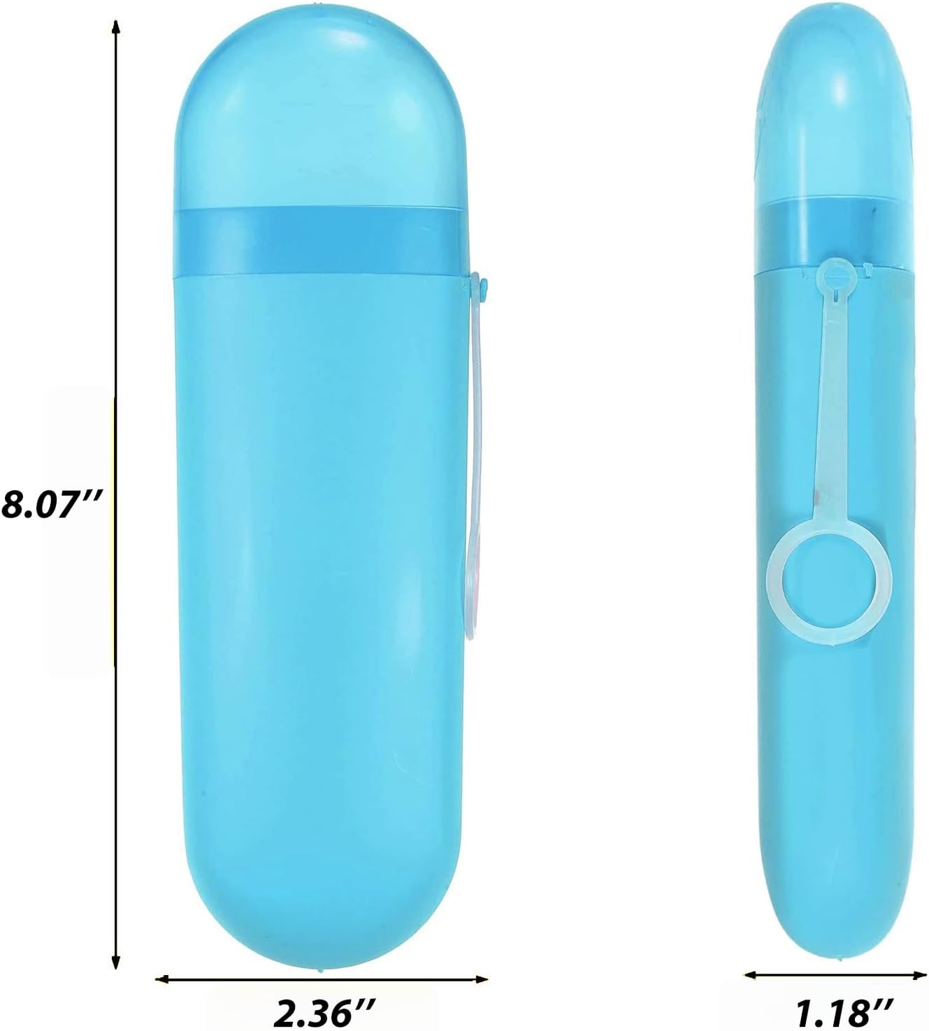 2 Pack YKuzLx Toothbrush Travel Case with Ventilation Hole - Purple Blue