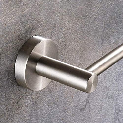 Round Towel Rail Bar for Bathroom Stainless Brushed Finish Single