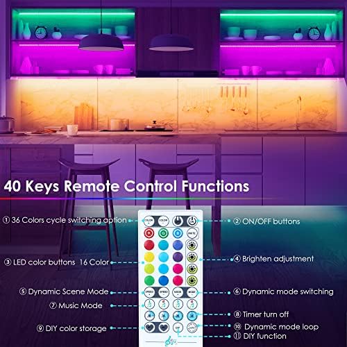 Maylit 10 PCS Smart RGB Under Cabinet Lights Kit