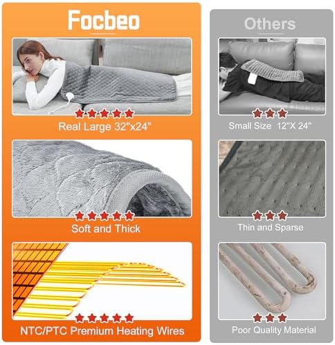 Focbeo Extra Large Heating Pad for Back Period Pain Relief