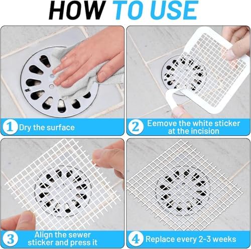 25 Packs Disposable Shower Hair Catcher Stickers