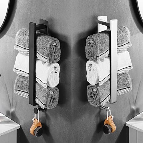 Qivine Wall Mounted Towel Rack with Hooks