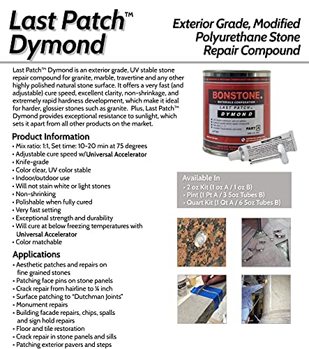 Bonstone Last Patch Dymond Stone Repair Adhesive 1 US Pint Kit 1