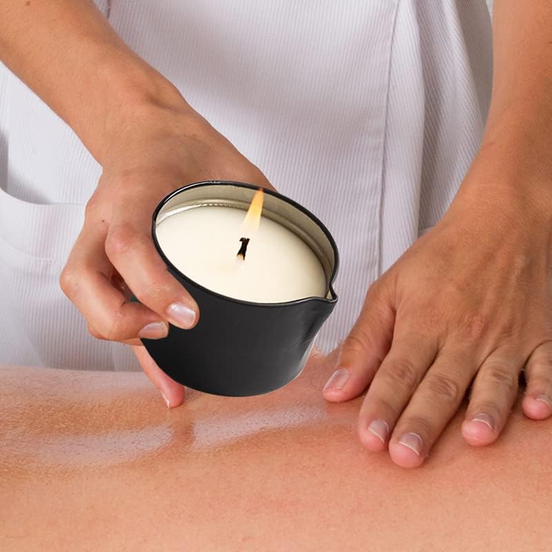 LUXMASA Natural Soy Wax Massage Oil Candle with Cream Cherry Scent