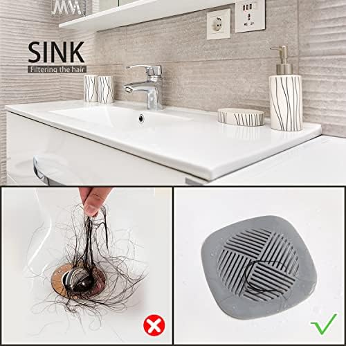 Couidl Hair Catcher Shower Drain Cover 55 Inch 2 Pack