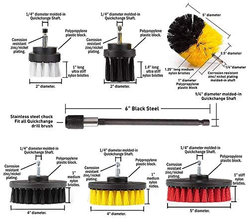 JOQINEER Drill Brush Cleaner Kit with 20 Pieces