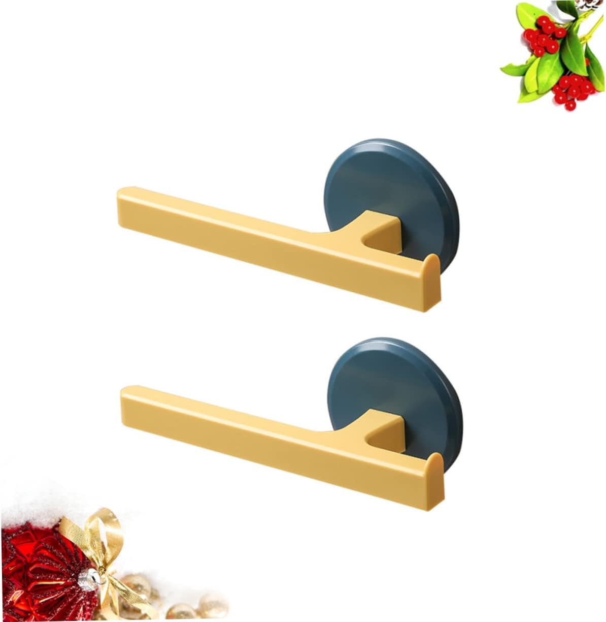 MAGICLULU 2Pcs Wall Mounted Towel Rack with Punch Design Blue