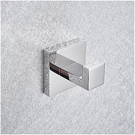 Chrome Towel Rail Holder with Hooks for Bathroom and Kitchen