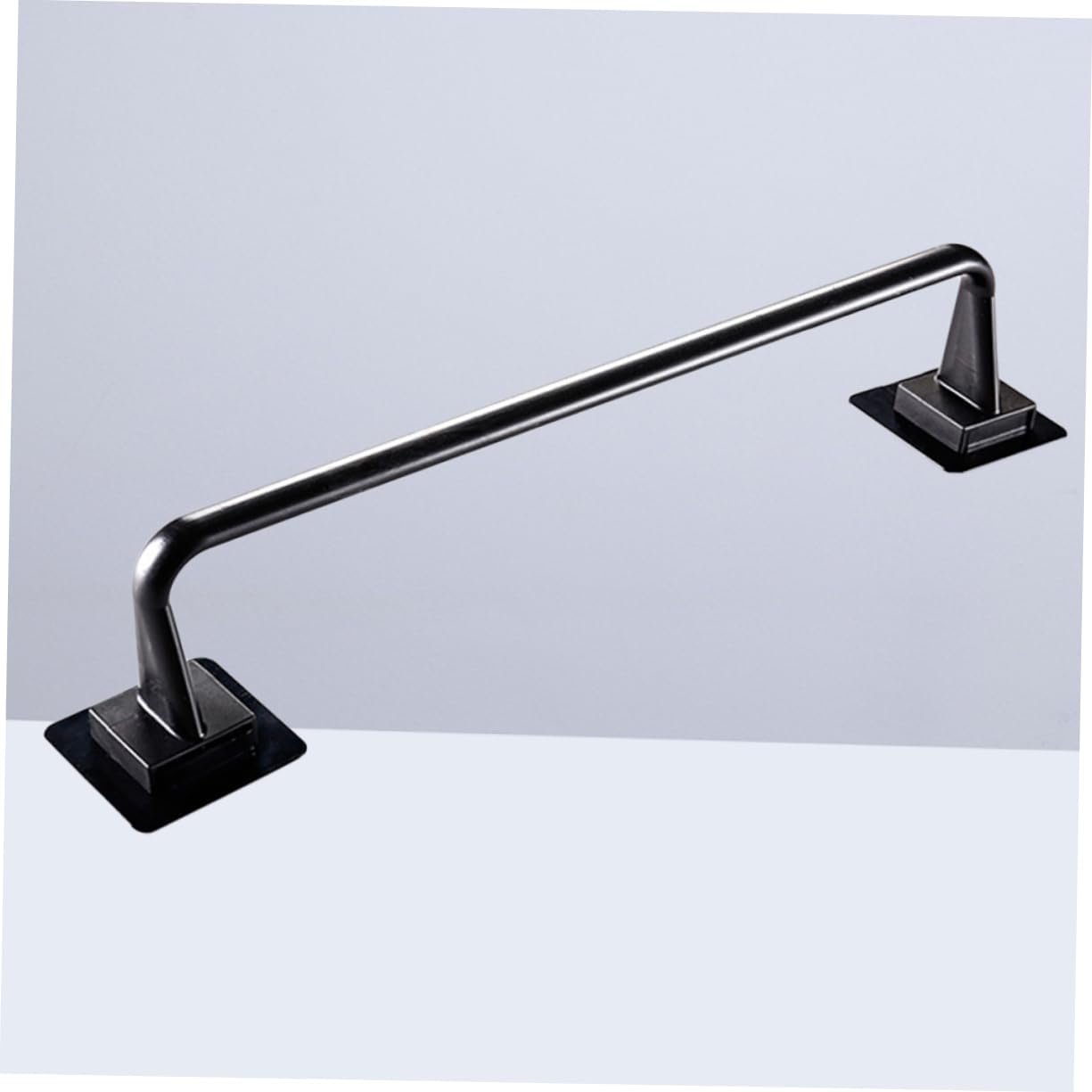 HOMSFOU Minimalist Plastic Towel Bar No Drill Adhesive Holder