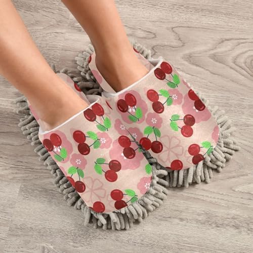 Sinestour Blossom Cherry Mop Slippers for Floor Cleaning 1