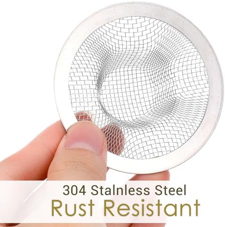 Heclia 5pcs Tub Drain Hair Catcher Silver 1