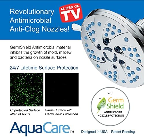 Hotel Spa High Pressure Spiral Rain Shower Head 6 Modes