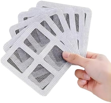 12Pcs MENKEY Disposable Shower Drain Cover with Square Mesh Design
