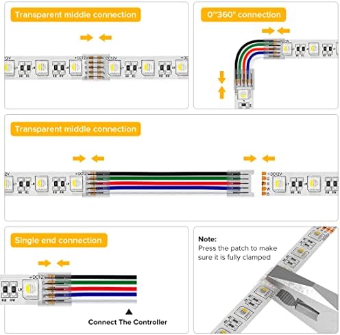 BTF-LIGHTING SMD 5 Pin 12mm Transparent Connector Kit