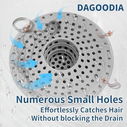 Dagoodia Shower Drain Hair Catcher 45 Silicone Collapsible