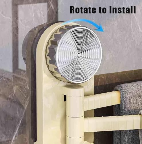 YUURO 180 Rotating Towel Rack with 3 Bars