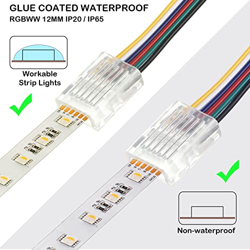 Flutesan 10 Packs Solderless LED Strip Connectors