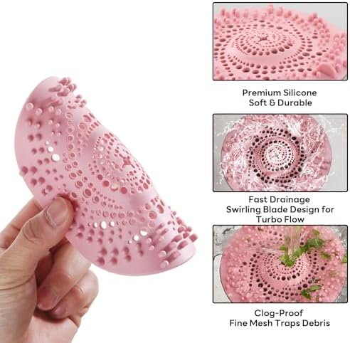 LERAO 3PCS Shower Drain Hair Catcher Set