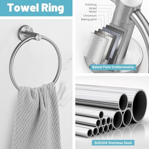 10-Piece Brushed Nickel Bathroom Hardware Set