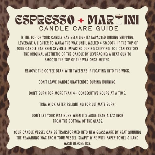 Espresso Martini Candle for Home Scented Decor
