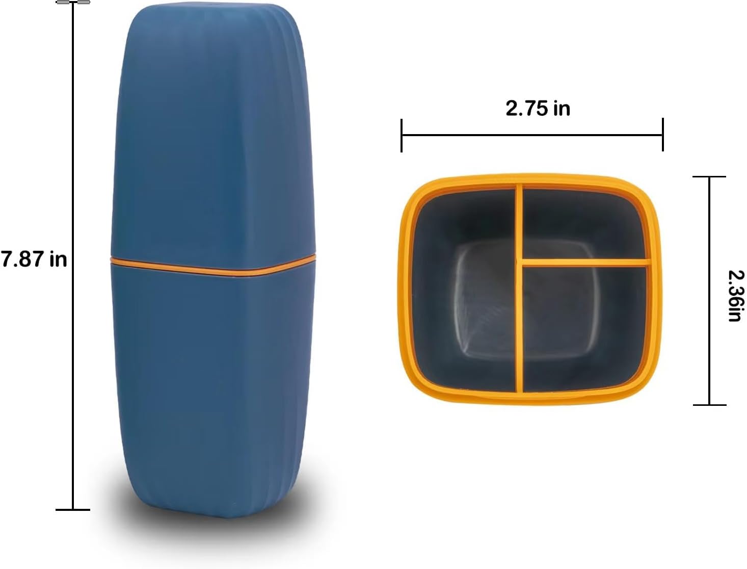 ZORGONS Toothbrush Cup Holder with Cover - Blue