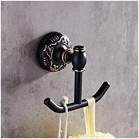 TYZK Shower Shelves Black Gold Carved Set