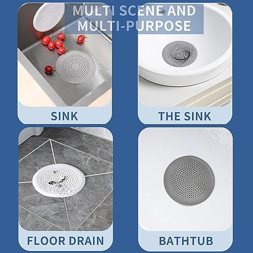KYHSOM Round Shower Drain Cover 2 Pack Grey White