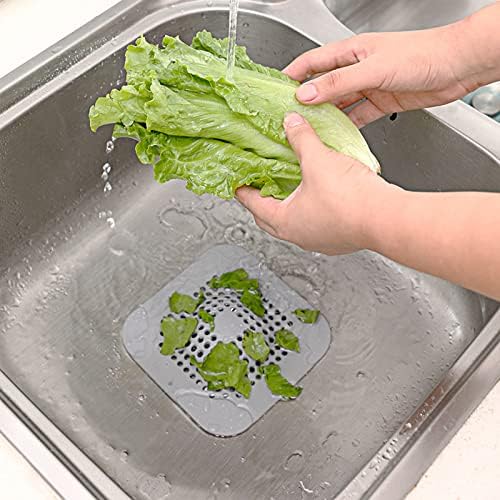 5 Pack Shower Hair Drain Catcher with Suction Cup