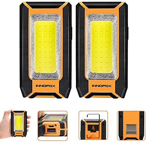 Innofox 2Pack LED Rechargeable Magnetic Work Light 40W 1500 Lumens