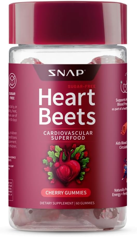 Snap Supplements Heart Beet Gummies 60 Count