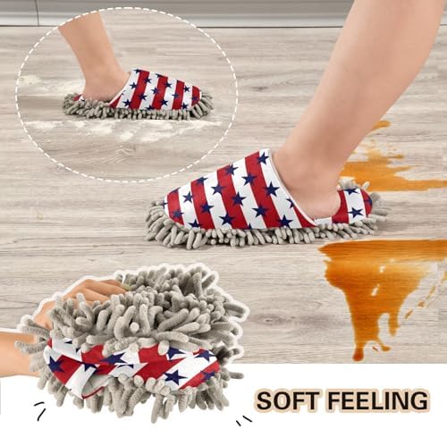 Sinestour Mop Slippers with Microfiber Pads for Floor Cleaning