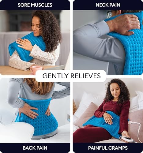 GENIANI Heat Pad for Back Pain Relief Auto Shut Off Machine Washable