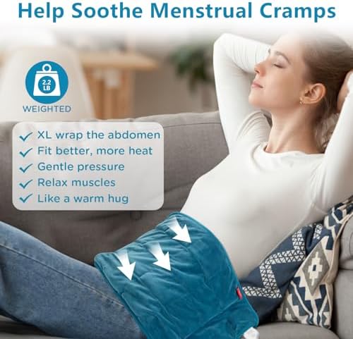Comfytemp Weighted Heating Pad for Back Cramps 1